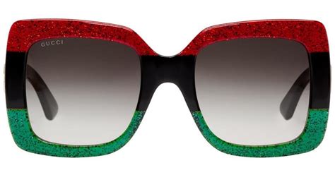 gucci sunglasses red and green.